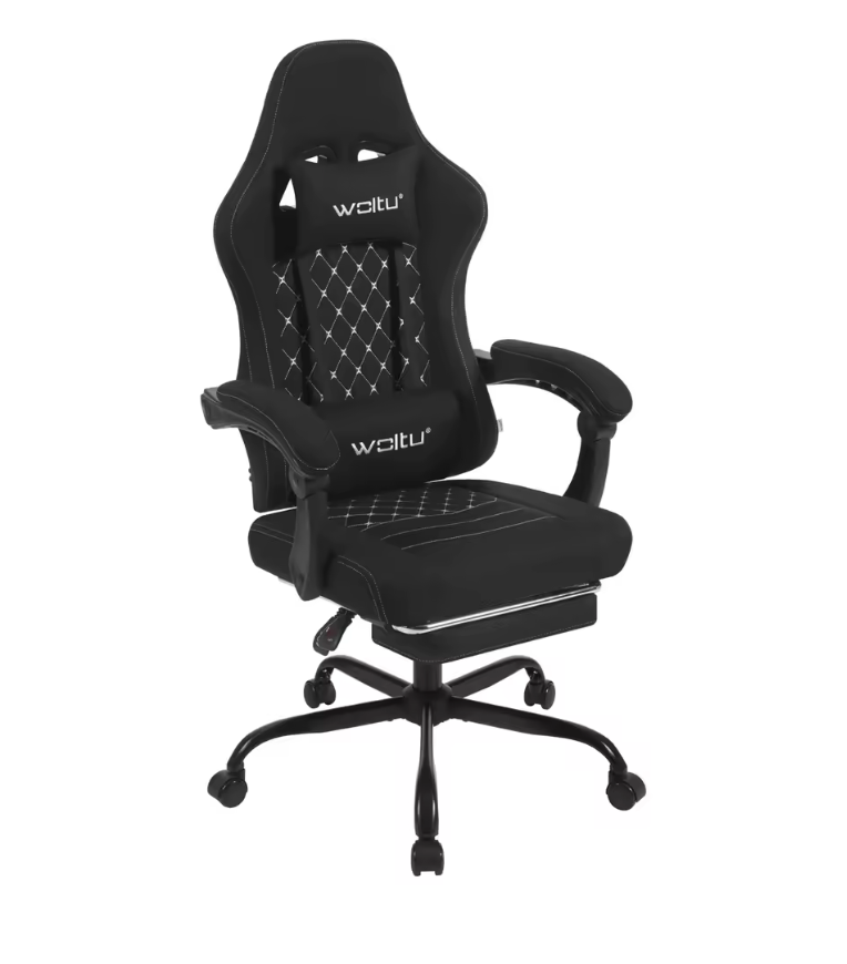 Chaise gaming noire avec massage