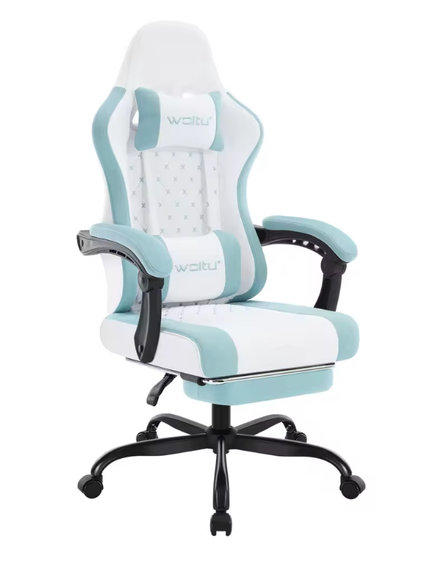 Chaise gaming VOX bleu et blanc